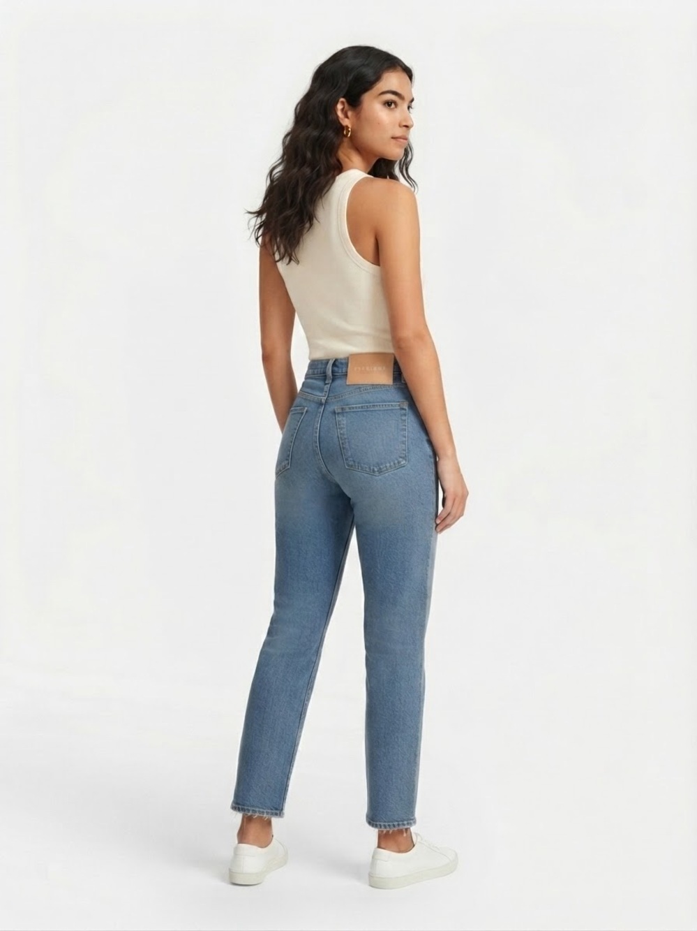 NWT Everlane The Cheeky Jean 90s Blue Denim High Rise Straight Leg